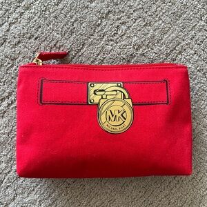 Michael Kors Canvas Cosmetic Pouch